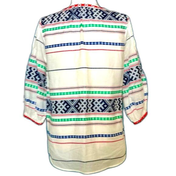 Joie Jenollina Embroidered Cotton Peasant Shirt Top Sz XS/S - Picture 3 of 9